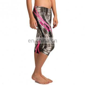 2015 Yihao Women Fashion Tiger Print Fitness Gym Yoga Wear Capris Pants