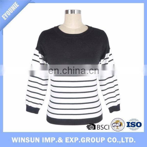 Sweater Women 2016 Stripe Long Sweater Casual Long Frog Dress