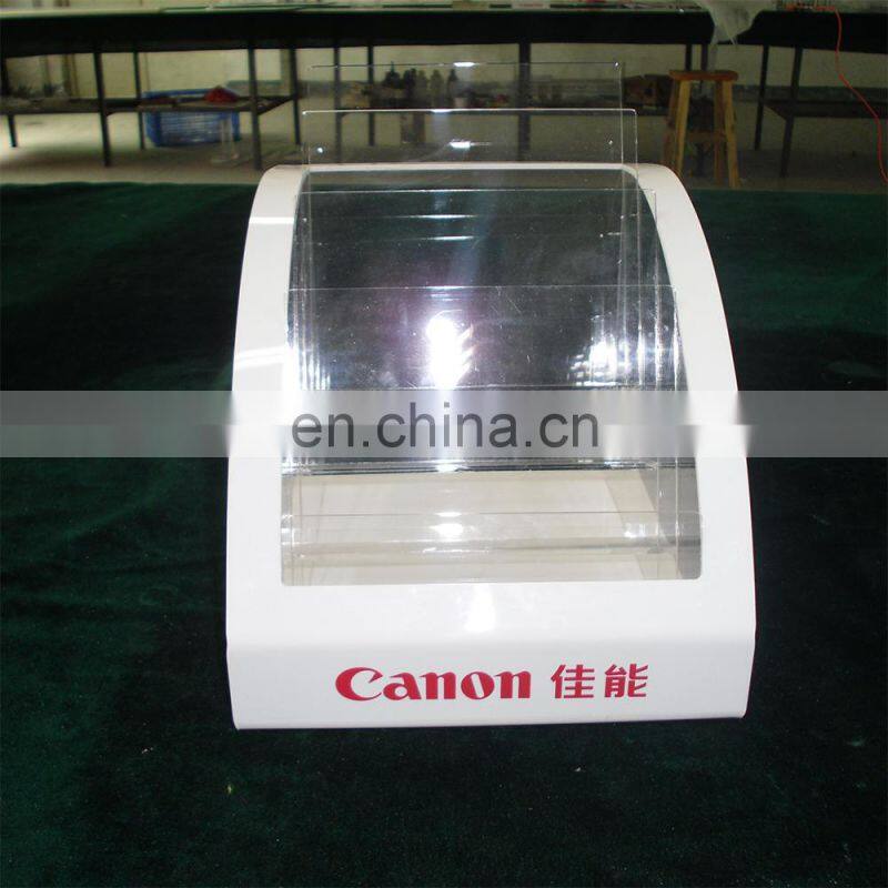 White and clear plexiglass brochure holder document display plexiglass brochure display rack