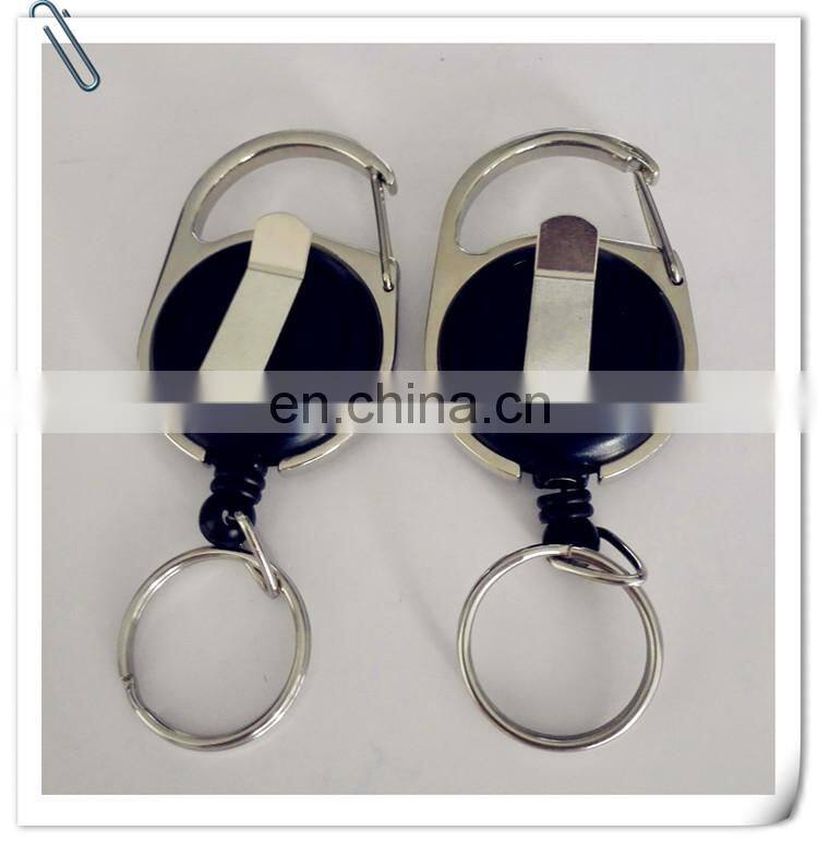 pvc plastic retractable badge holders and business id card holder with yoyo string