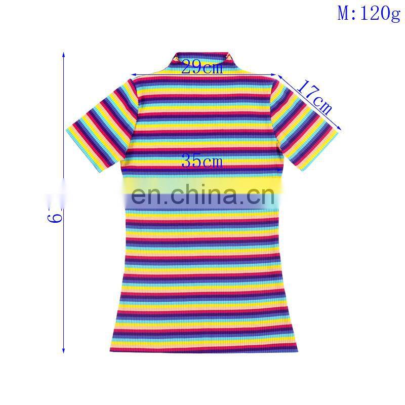 2019 Wholesale Fashionable Boutique Shirt Newest Serape Design T Shirt Girl Comfortable Ribbed Strip Toddler Shirt