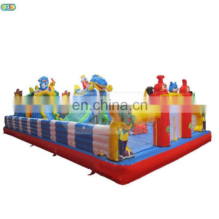 funny popular commercial grade high quality clown cartoons inflatable kids slide park