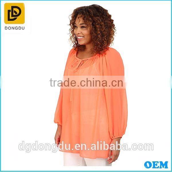 Summer woman clothes 2016 latest fashion plus size long sleeve blouse