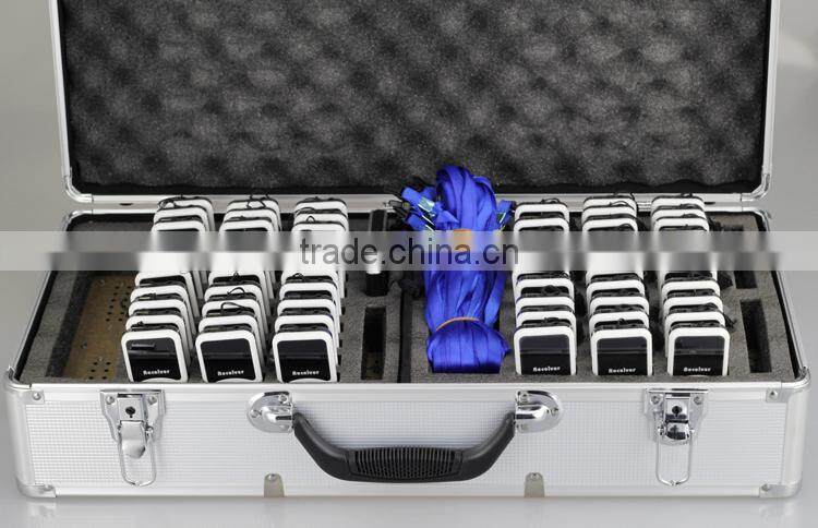 Wireless whisper tour guide system fm radio transmitter and receiver