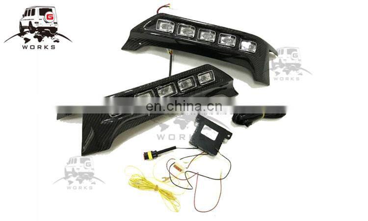 4x4 front side lip fit for G-class W463 4x4 2013-2017year to B-style carbon fiber front lip