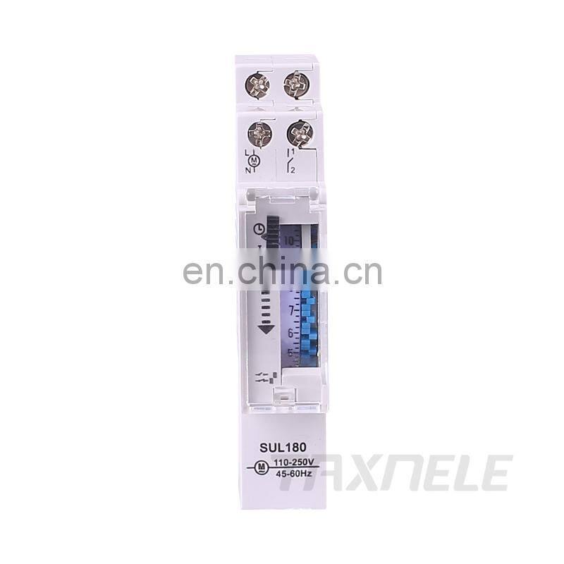 DIN Rail SUL180 Time Switch Mechanical Timer Switch 24 Hours Programmable Timer 16A Time Switch