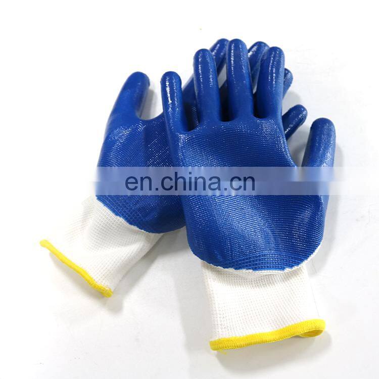 New Design Industrial 15G Nylon Spandex Safety Nitrile Foam Coating Working Gloves