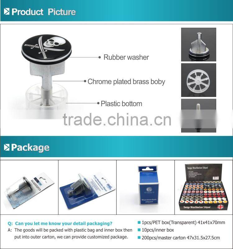 New Product 40mm Brass Design sink plugs for sink