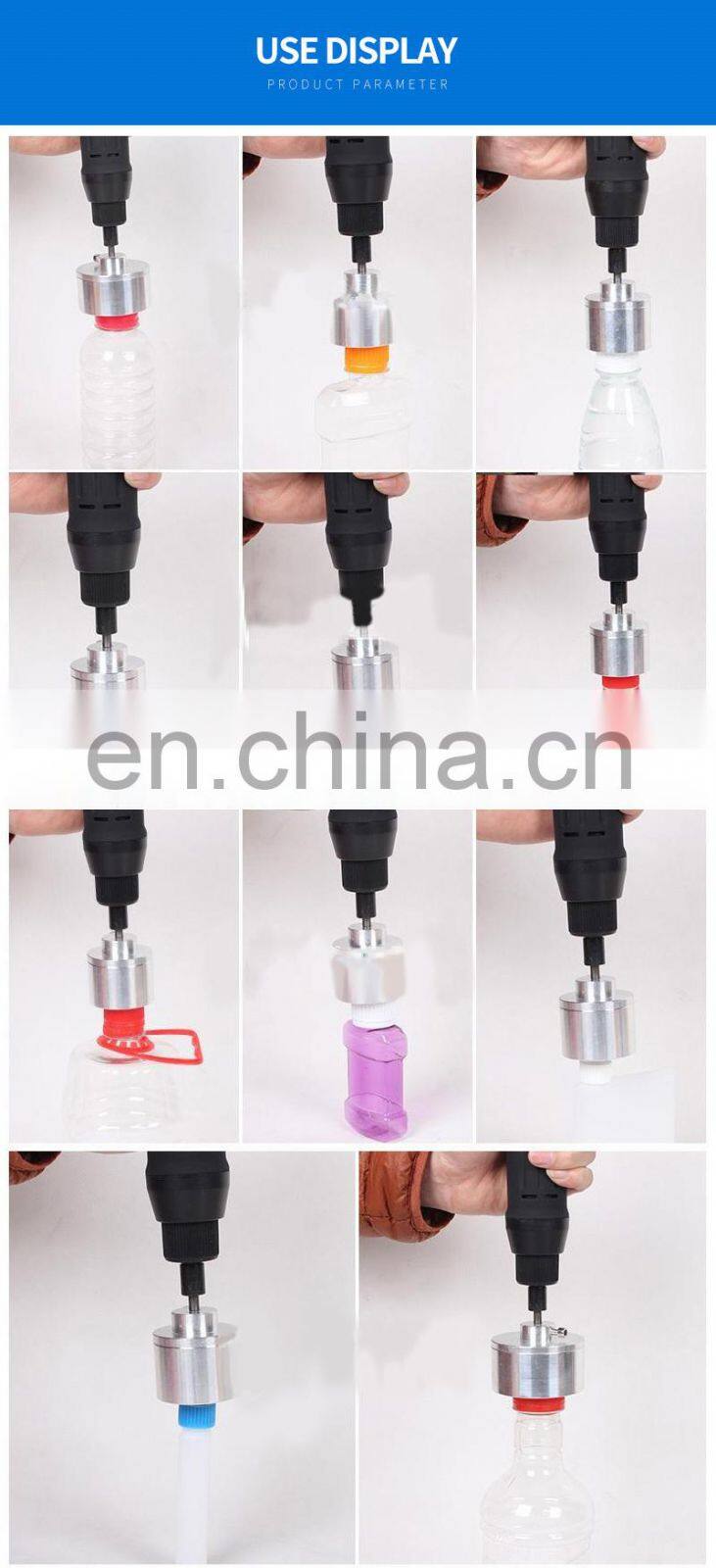 Portable Electric Capping Machine for Plastic Screw Cap 10-50mm