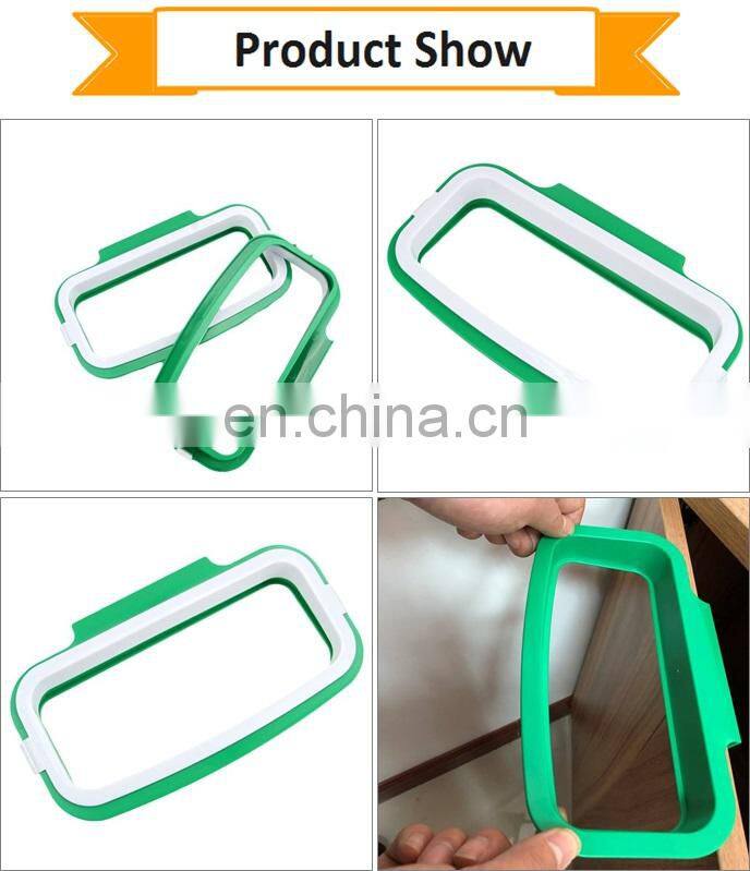 Hanging Kitchen Door Back Cabinet Creative Plastic Garbage Bag Holder