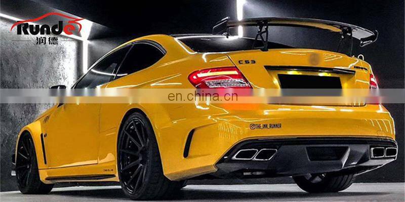 Runde Carbon Fiber Material Body Parts Spoiler For Mercedes-Benz W204 C63507 Modified BS Style C200C260 spoiler