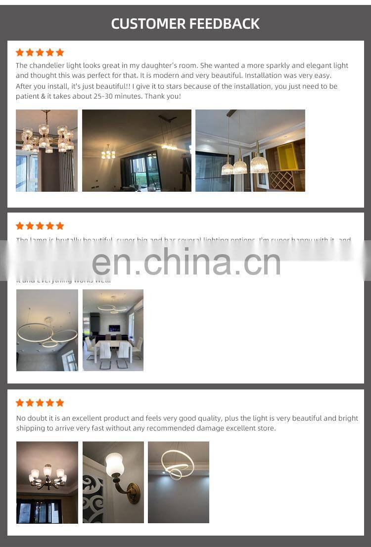 HUAYI Hotel Project Unique Design Specialized Hotel Customized Modern Chandelier Pendant Light