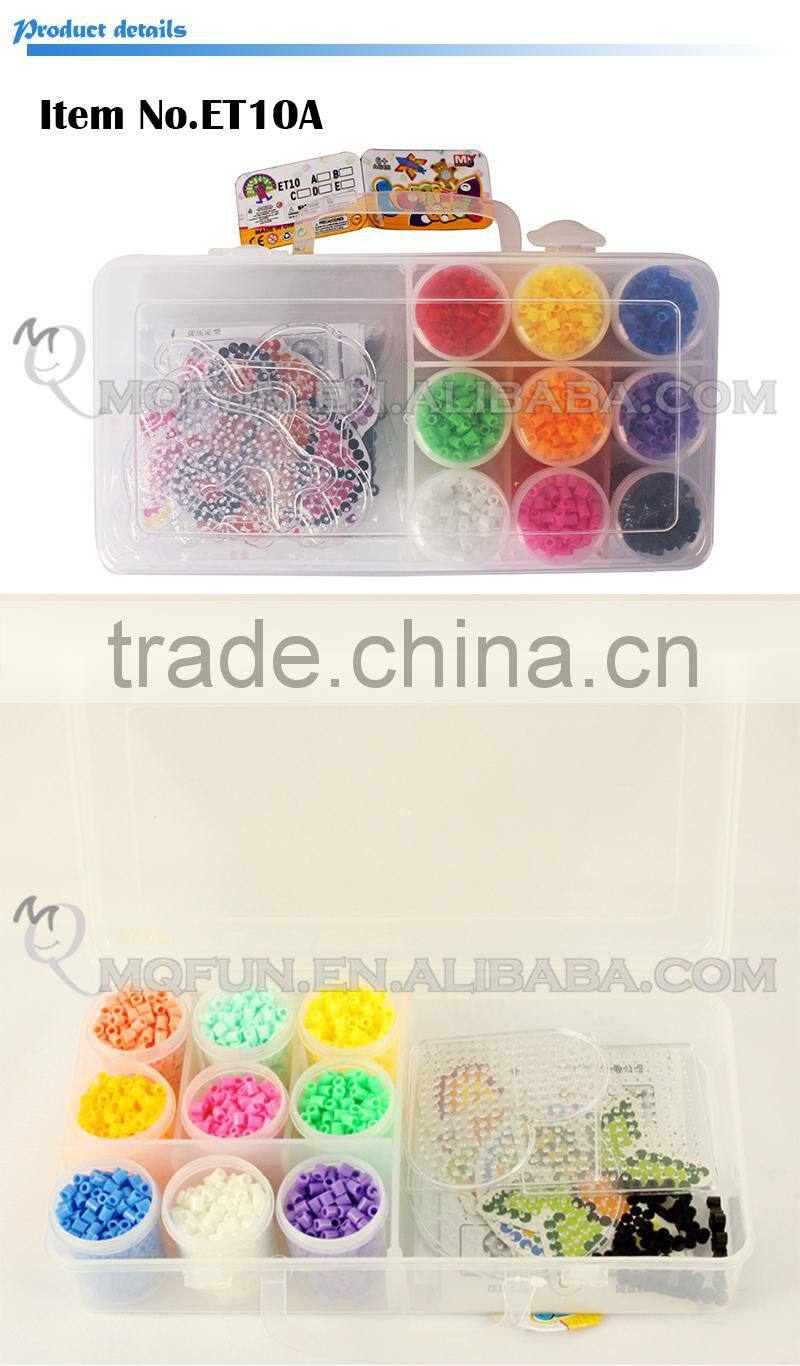 Mini Qute Kawaii DIY Ironing Hama Perler Beans 3D Jigsaw building block pegboard educational toy (Accept OEM) NO.ET10A