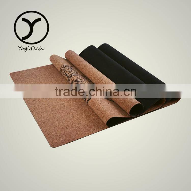 Foldable Eco-Friendly Absorbent Anti-Tear cork yoga mat