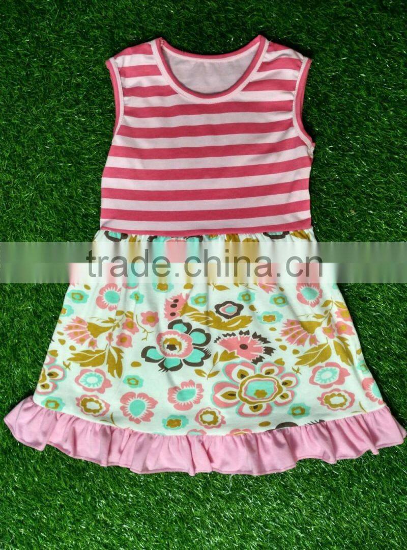 wholesale children girls dress sleeveless children clothing set slip dress ostrich pattern cool summer girls dress