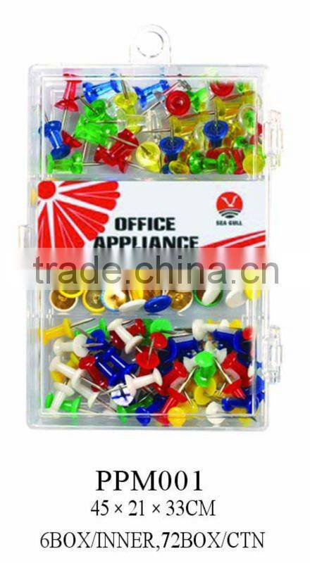 Wholesale pp box packing clear map push pins drawing pins with good use