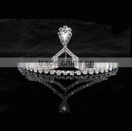 Best Selling Wholesale Wedding Hair Jewelry Crystal Crown Headband For Sale