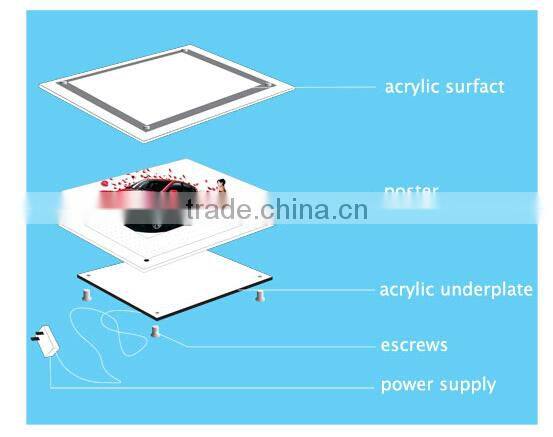 Exquisite and fashional LED acrylic sheet poster frame