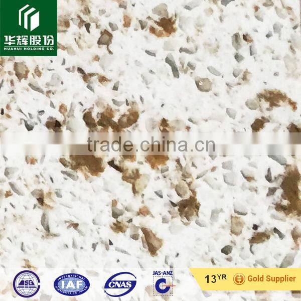 crystal white and brown quartz artificial stone big slabs, countertops