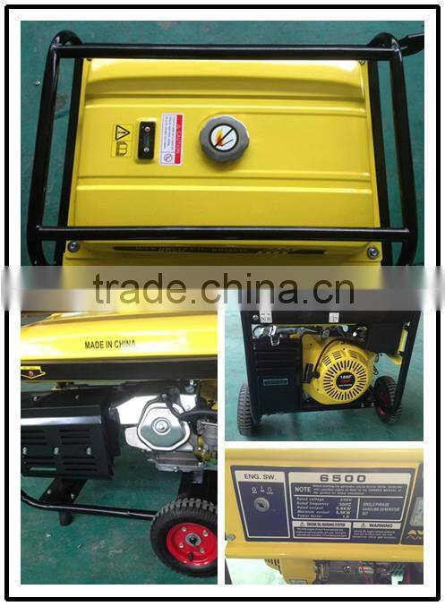 AC single phase 5KW/5KVA petrol power generator13HP KC6500 gasoline generator set with electric start
