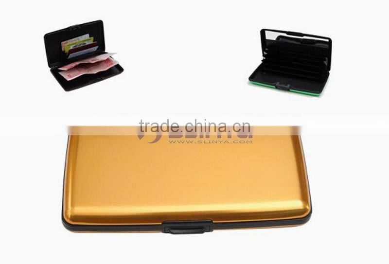 IPX4 Waterproof RFID Credit Cards IC Card Aluminum Name Card Wallet