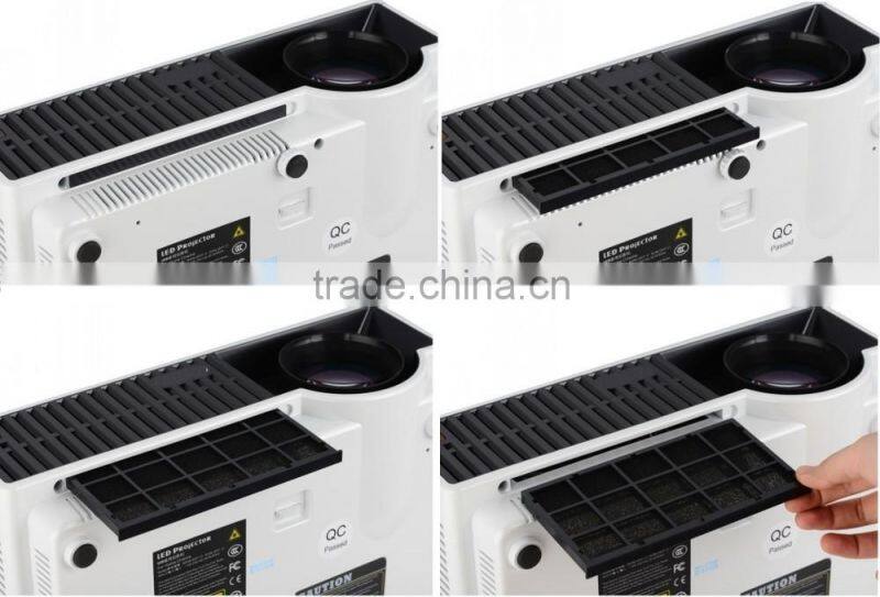 High Quality 2800 Lumens 72-150" 3D Home Theater Portable Projector Movie Projector For Education+Entertainment