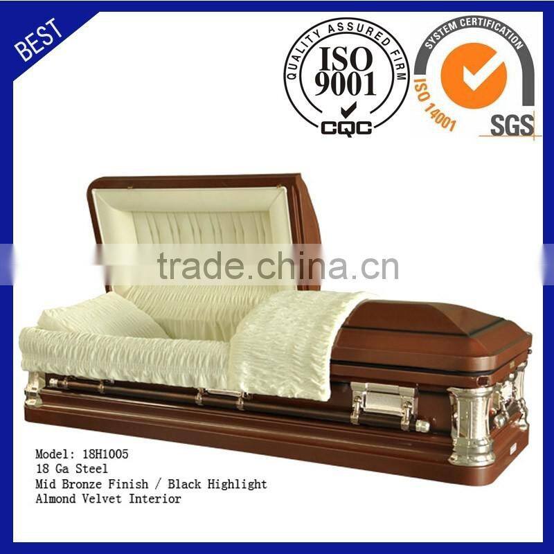 18F1005 nice quality Amercian coffin steel casket