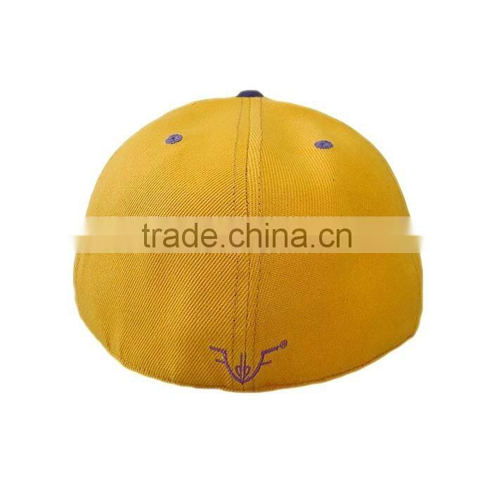 100% cotton custom embroidery cheaper hip hop flex fitted snapback cap