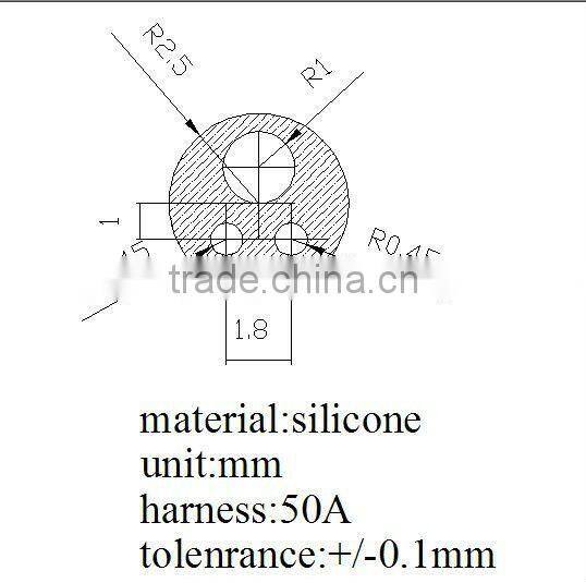 triple lumen medical silicone pipe