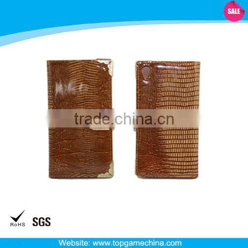 Book style leather case for mobile phone sony xperia Z1 L39h, easy sell