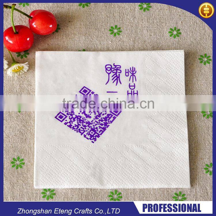 High definition printed paper napkin with custom made brand name