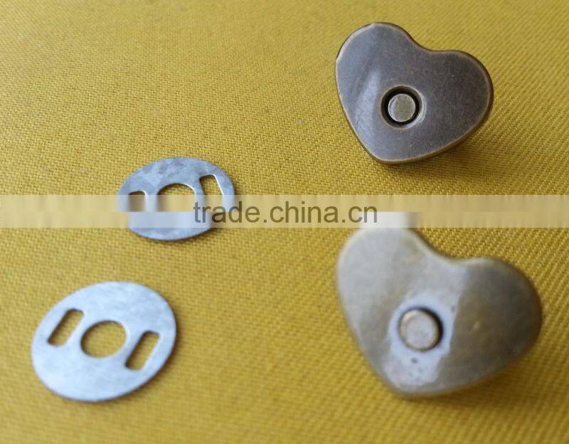 Heart Shape Magnet Snap Button For Handbag -- SN1520