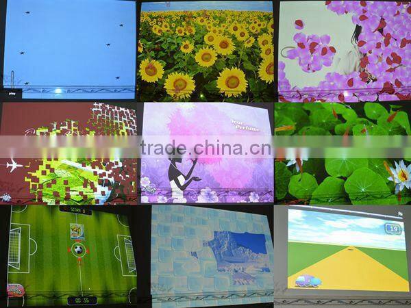 Interactive floor/Wall system, interactive floor projection for advertising, event and wedding decoration