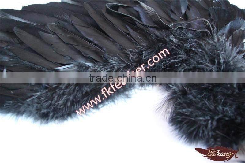 Event Decoration Craft Large Black Angel Wings Goose Feather