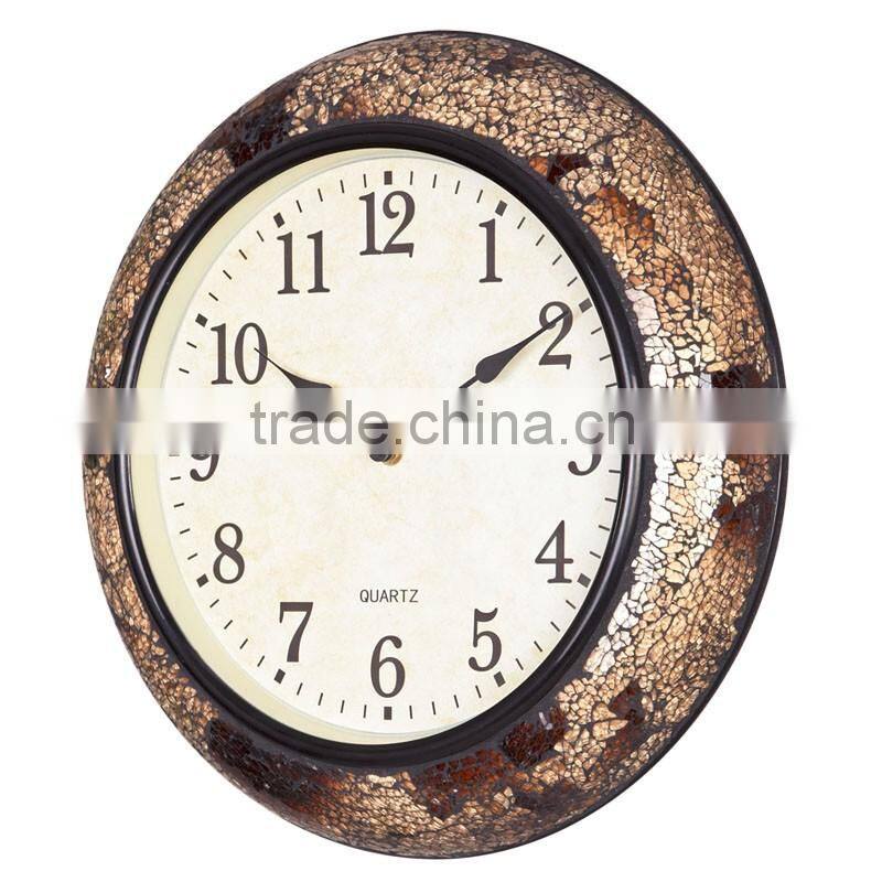 Hot Sale 15 Inch Home Decorative Mosaic Wall Gift Clocks Antique