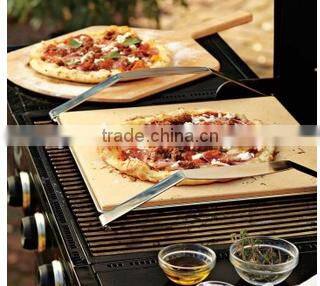 Cordierite Pizza Stone with Pizza Cutter and Serving Rack