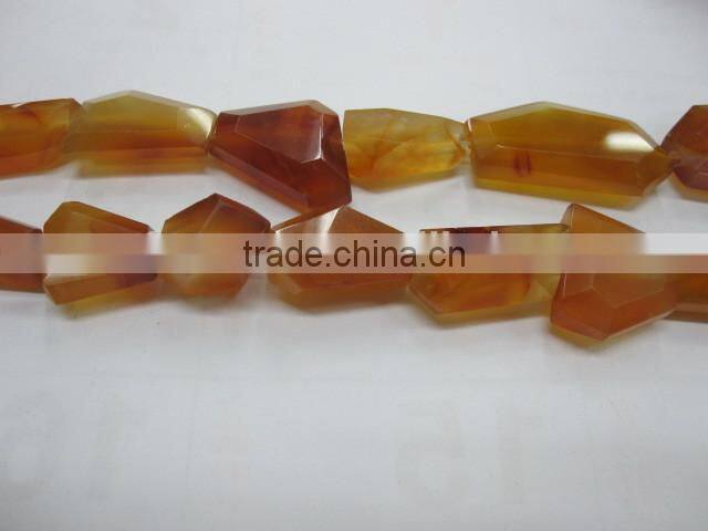 Wholesale Tumbled flat loosen faceted gemstone red agate