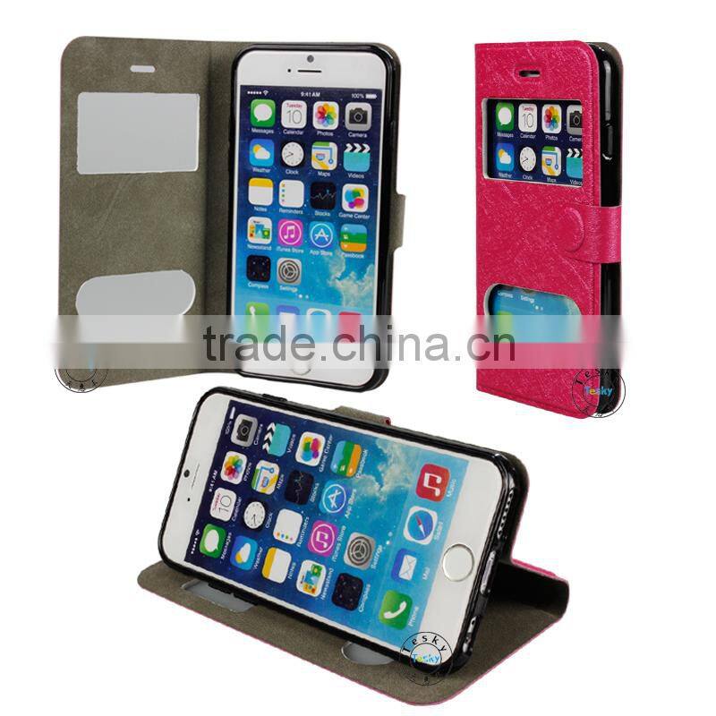 Wholesale - Fashion Wallet Leather Case Cover With Credit Card Holder For iphone 6