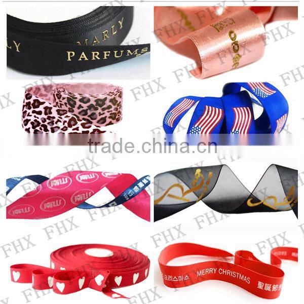 wholesale gold and red marry christmas gift ribbon
