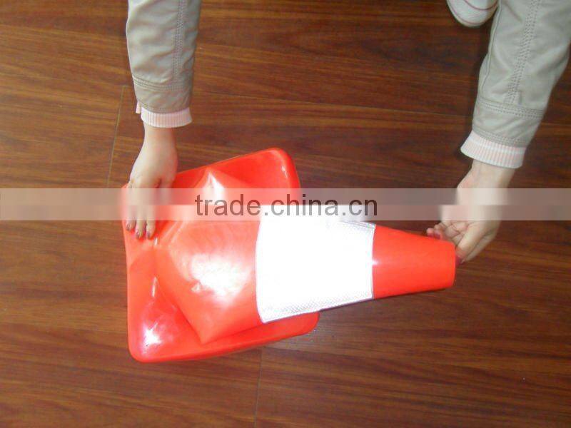 Roadway safety Reflective flexible colored pvc traffic cone