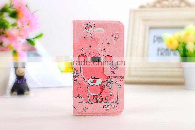 New Product Wholesale Alibaba Cartoon Printing Leather Cell Phone Case for Xiaomi 3, Wholesale PU Leather Case for Xiaomi 3