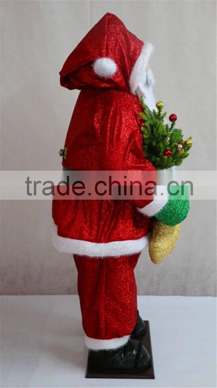 XM-A6186 outdoor plastic giant inflatable standing santa with light up