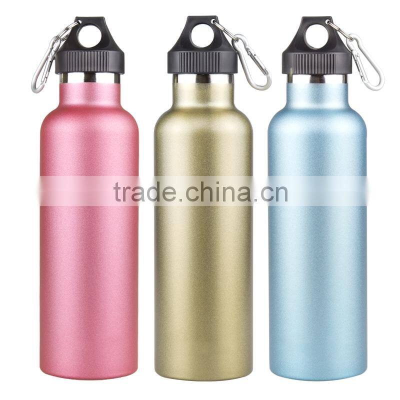 Outdoor travel sport leakproof 750ml stainless steel hot and cold water bottle