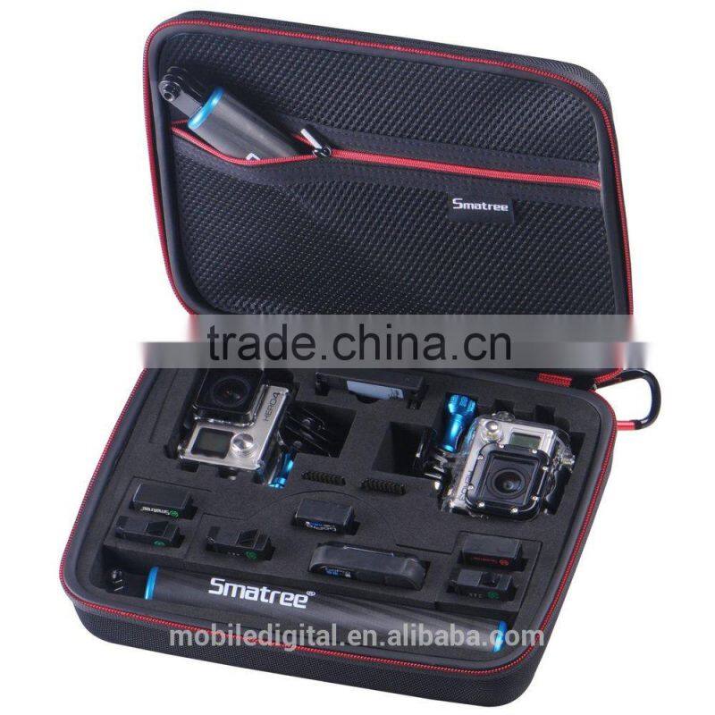 Large Go Pro Case Smatree G260sl for Gopro Hero 4 Cameras and Accessories (10.6" x8.3" x2.8") Carrying Case