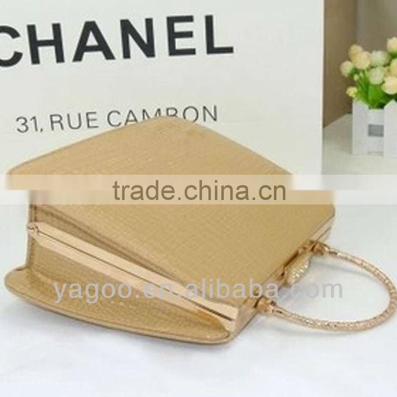 fashion so elegant new style metal handle clear belt cross body handbag