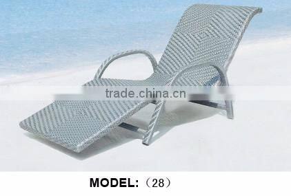 Outdoor rattan pool sunbed or beach bed