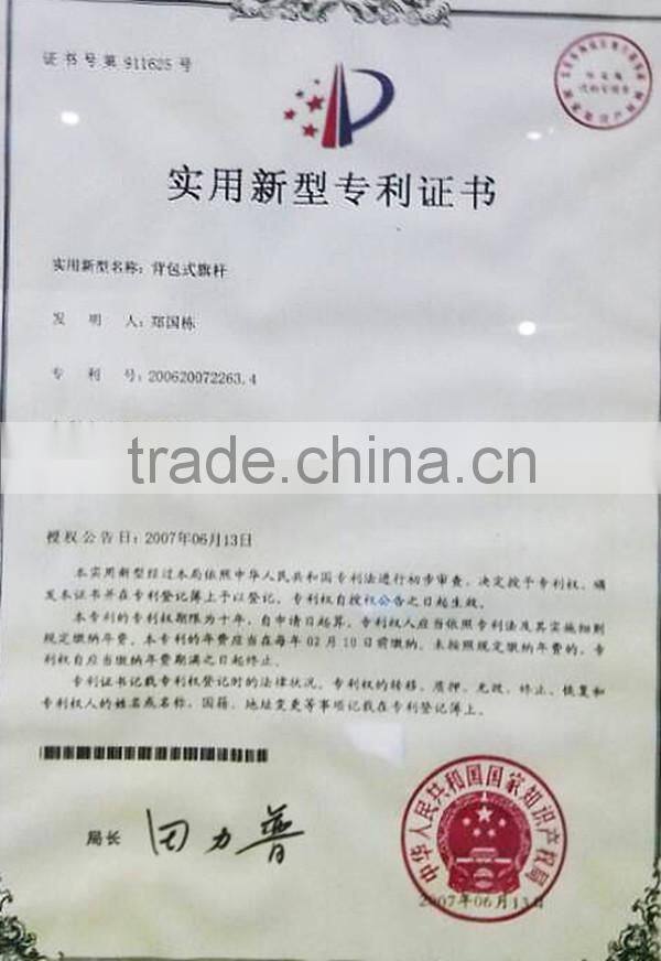 Hot sales outdoor backpack flag stand