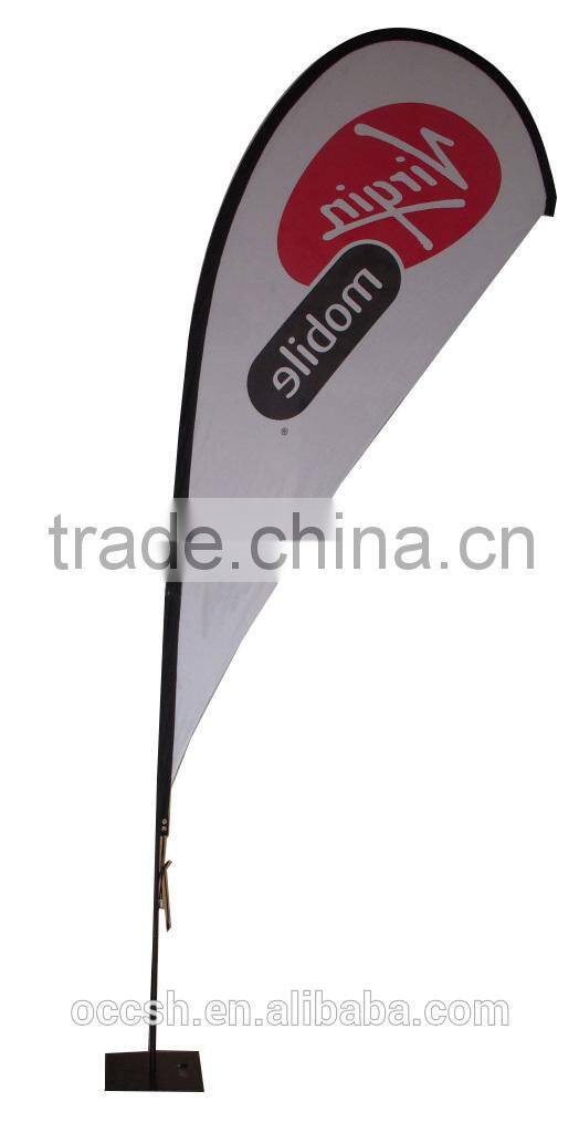 5.6m Tear Drop Flagpole Advertising Flags Pole Fibreglass Waterbase Flag Banner
