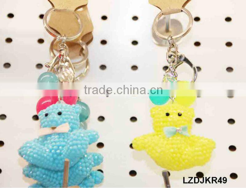 fashion crystal animal shaped keychains LZDJKR49