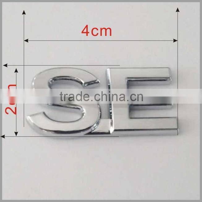 Custom 3D self-adhesive ABS plastic car chrome letters,chrome letters